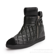 欧美大牌小香羊毛真皮平底短靴毛毛女靴踝靴加厚保暖棉靴雪地靴子