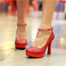 批发2013年春秋新款女鞋防水台粗跟高跟鞋夜店约会圆头单鞋婚鞋