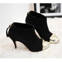 2013秋冬新款时尚街头高跟真皮后拉链单靴女马丁靴子短靴批发代发