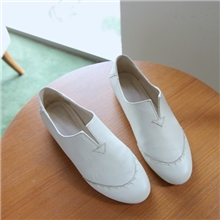 韩国partysu新款休闲单鞋低跟小白鞋羊皮女鞋2013新款