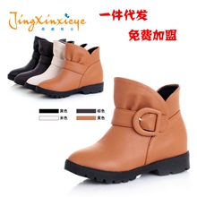 【11.18抢购】根短靴休闲单靴内增高套筒马丁靴女靴子jxx117