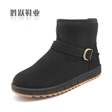 厂家直销2013新款男士保暖低筒真皮雪地靴防滑男靴批发810