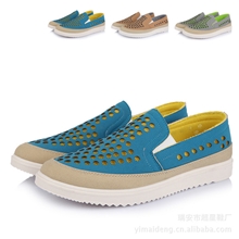 厂家直销批发瑞安帆布鞋透气鞋休闲鞋男鞋韩版镂空布鞋