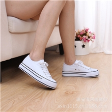 供应飞耐正品C01松糕鞋纯色帆布鞋韩版潮学生鞋子厚底布鞋单