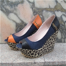 2013鞋类清仓季夏季新款鱼嘴坡跟凉鞋单鞋韩国牛仔透气502-2