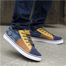 2013新款时尚男士帆布鞋男板鞋韩版潮流牛仔布拼色休闲单鞋批发
