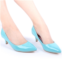 玉步之恋厂家直销欧美时尚真皮淑女OL尖头中高跟女鞋单鞋批发