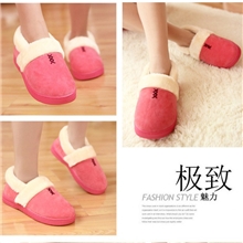 小额批发2013冬季新款韩版加厚长毛绒居家棉鞋保暖鞋情侣平底鞋女