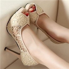 小额批发2013新款蕾丝控时尚夜店性感鱼嘴单鞋防水台细高跟女鞋子