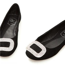 2013明星同款单鞋R家牛皮方扣水钻平底鞋婚鞋真皮女鞋一件代发