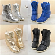 2013新款高帮鞋羊皮毛一体厚底内增高防水雪地靴女A家冬短靴子