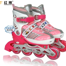 红刚飞滑直排轮滑鞋系列109B-P款单排儿童溜冰鞋批发旱冰鞋套装