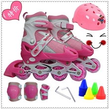 厂家A3单闪溜冰鞋儿童套装轮滑鞋旱冰鞋滑冰鞋可调直排批发
