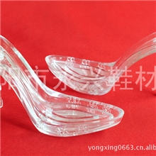 【新款水晶鞋跟】PC高档透明连跟鞋底，内销时尚舒适凉鞋靴子鞋跟