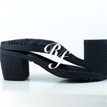 厂家批发字母底中跟棉鞋底