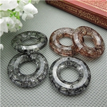 饰品配件29.5mm*7mm裂纹珠透明珠塑料珠散珠F116