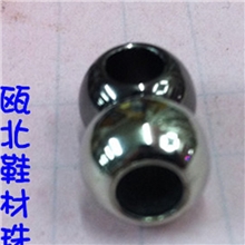 供应ABS塑料电镀大孔珠优等品编织鞋辅料