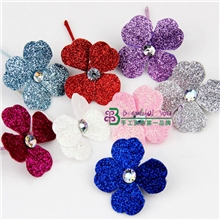 批发新款新娘结婚发饰品五彩闪亮四叶草头饰10色可选402