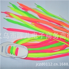 厂家直销荧光环保中空鞋带走马带鞋绳义乌织带鞋带批发可印刷