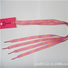 厂家直销热转印花鞋带荧光环保鞋带义乌织带鞋绳批发可定制