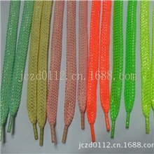 厂家直销金丝中空鞋带荧光银丝环保鞋带跑马带义乌织带鞋带批发