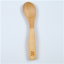 厂家供应竹木绿色弯头儿童勺可定制纯手工厨房用品