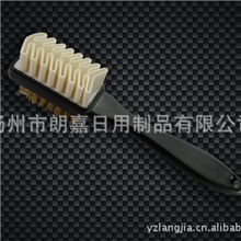 厂家直销三面多功能麂皮刷绒皮刷铜丝刷多面鞋刷