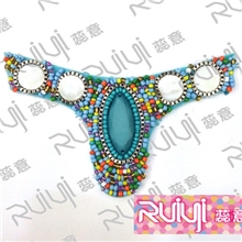 罗马复古皮西米亚广州鞋花拖鞋人字拖天然贝壳凉鞋