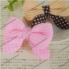 义乌厂家供应新款毛线编织蝴蝶结手钩花衣服胸花量大包邮