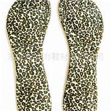 厂家直销舒适豹纹海绵类七分垫七分鞋垫批发鞋垫厂家