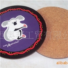 供应茶餐厅用软木杯垫软木垫彩色印刷软木杯垫
