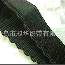 【厂家热销】黑色花边松紧带月牙松紧带