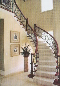 供应各种楼梯的铁艺扶手、实木扶手、颜色款式定制、质量保证