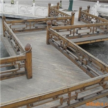 ［仿古中式］木质桥木质栏杆楼梯木质扶手栏杆户外楼梯