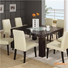 厂家供应高档木制餐椅、餐桌