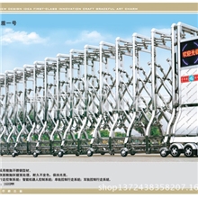 厂家生产不锈钢伸缩门遥控伸缩门广东电动门