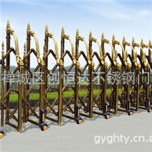 采购金古铜色伸缩门电动伸缩门电动门自动伸缩电动东方龙4号