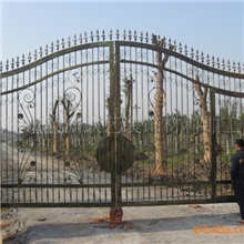 供应工厂公司工地铁艺大门澳洲铁艺自主设计欧式铁艺大门DM026