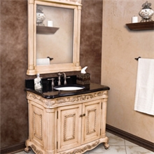 欧式浴室柜古典/仿古卫浴柜厂家进口橡木实木手工雕花梳妆柜子
