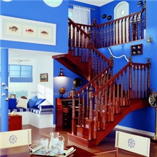 橡木实木板材促销别墅楼梯及实木板立柱批发