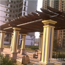 表面碳化木花架