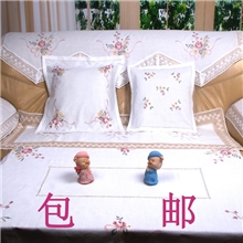 【厂家直销】高档田园绣花组合布艺皮木质沙发巾坐垫批发沙发垫