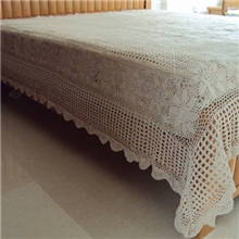 外贸10/3棉线手工钩针床盖/床罩