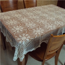 批发外贸10/3棉线手工钩针桌布/台布（多尺寸）