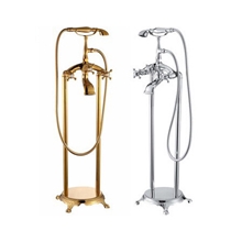 浴缸龙头落地花洒全铜浴缸龙头花洒套装冷热贵妃浴缸水龙头