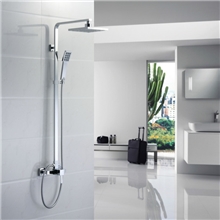 【专业】中高端华丽雅HLY-1001方型淋浴柱带顶花洒套装水龙头(图)