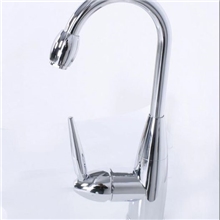 柏莎小炮弹单孔单把厨房冷热水龙头全黄铜镀铬水槽龙头通用