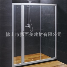 供应简易淋浴房1312款钢化玻璃门，一字淋浴屏风佛山批发厂出口