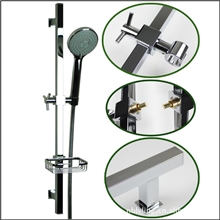 花洒升降杆、不锈钢升降架时尚方形升降杆全铜中插