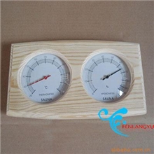 供应徐州凯迪桑拿设备弧形凹边双表温湿度计KD-38